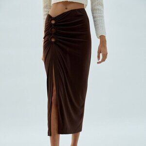 Musier Paris Adriana Skirt - Dark Brown